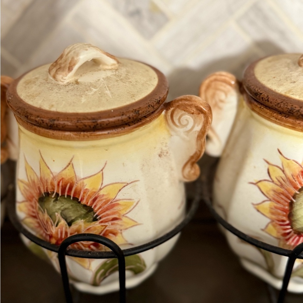 Sunflower Ceramic Canister Set - Picture 3 of 8